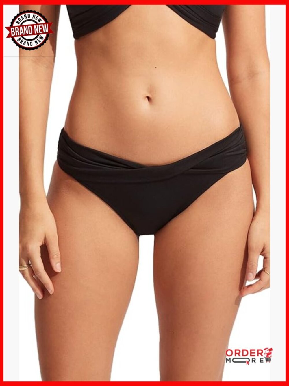 Low Rise Twist Front Hipster Bikini Bottom - UPF 50+